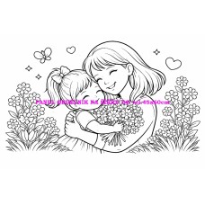 Látkový panel  kolekce  OMALOVÁNKY 607-121