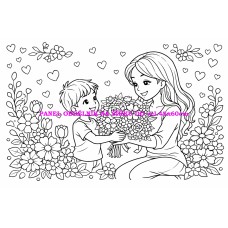 Látkový panel  kolekce  OMALOVÁNKY 607-123