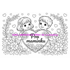 Látkový panel  kolekce  OMALOVÁNKY 607-126