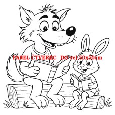 Látkový panel kolekce POHÁDKOVÉ OMALOVÁNKY 607-13