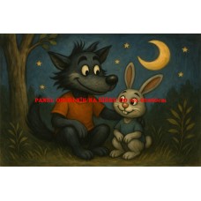 Látkový panel  kolekce POHÁDKOVÉ OMALOVÁNKY 607-15