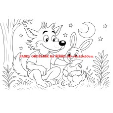 Látkový panel  kolekce POHÁDKOVÉ OMALOVÁNKY 607-16