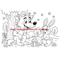 Látkový panel  kolekce POHÁDKOVÉ OMALOVÁNKY 607-18