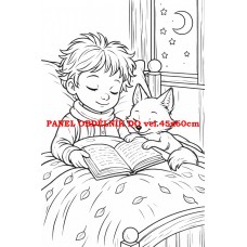 Látkový panel  kolekce POHÁDKOVÉ OMALOVÁNKY 607-29