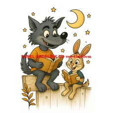 Látkový panel  kolekce POHÁDKOVÉ OMALOVÁNKY 607-3