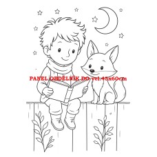 Látkový panel  kolekce POHÁDKOVÉ OMALOVÁNKY 607-33