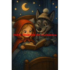 Látkový panel  kolekce POHÁDKOVÉ OMALOVÁNKY 607-38