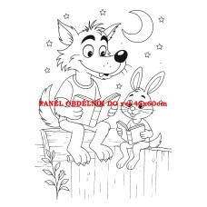 Látkový panel  kolekce POHÁDKOVÉ OMALOVÁNKY 607-5