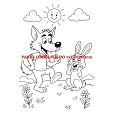 Látkový panel  kolekce POHÁDKOVÉ OMALOVÁNKY 607-50