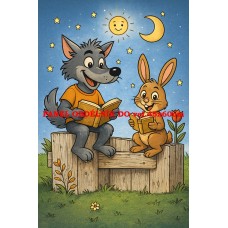 Látkový panel  kolekce POHÁDKOVÉ OMALOVÁNKY 607-51