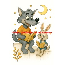 Látkový panel  kolekce POHÁDKOVÉ OMALOVÁNKY 607-52