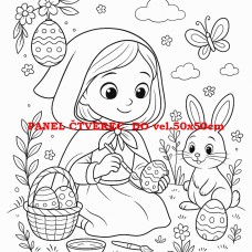 Látkový panel kolekce POHÁDKOVÉ OMALOVÁNKY 607-56