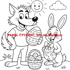 Látkový panel kolekce POHÁDKOVÉ OMALOVÁNKY 607-57