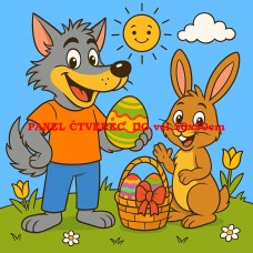 Látkový panel kolekce POHÁDKOVÉ OMALOVÁNKY 607-58