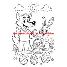 Látkový panel  kolekce POHÁDKOVÉ OMALOVÁNKY 607-59