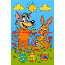 Látkový panel  kolekce POHÁDKOVÉ OMALOVÁNKY 607-60