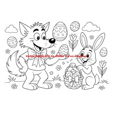 Látkový panel  kolekce POHÁDKOVÉ OMALOVÁNKY 607-61