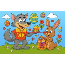 Látkový panel  kolekce POHÁDKOVÉ OMALOVÁNKY 607-62