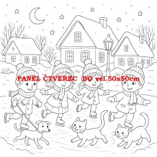 Látkový panel kolekce POHÁDKOVÉ OMALOVÁNKY 607-64