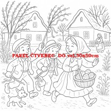 Látkový panel kolekce POHÁDKOVÉ OMALOVÁNKY 607-66