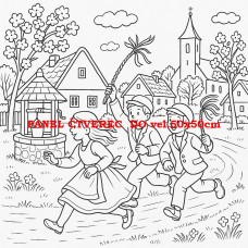 Látkový panel kolekce POHÁDKOVÉ OMALOVÁNKY 607-70