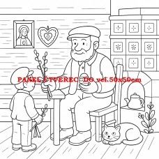 Látkový panel kolekce POHÁDKOVÉ OMALOVÁNKY 607-74