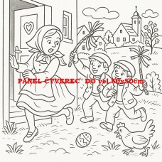 Látkový panel kolekce POHÁDKOVÉ OMALOVÁNKY 607-78