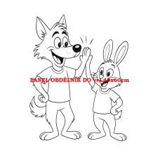 Látkový panel  kolekce POHÁDKOVÉ OMALOVÁNKY 607-8