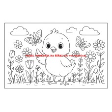 Látkový panel  kolekce  OMALOVÁNKY 607-84