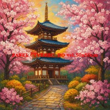 Látkový panel - kolekce JAPONSKÁ ZAHRADA 610-1