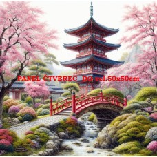 Látkový panel - kolekce JAPONSKÁ ZAHRADA 610-18