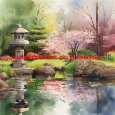 Látkový panel - kolekce JAPONSKÁ ZAHRADA 610-2