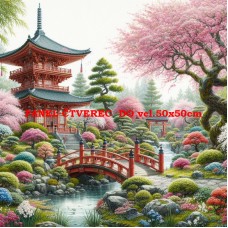 Látkový panel - kolekce JAPONSKÁ ZAHRADA 610-20