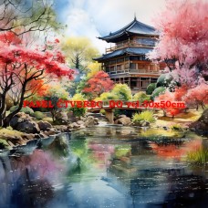 Látkový panel - kolekce JAPONSKÁ ZAHRADA 610-22