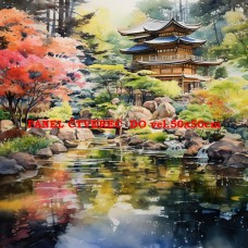 Látkový panel - kolekce JAPONSKÁ ZAHRADA 610-23