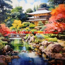 Látkový panel - kolekce JAPONSKÁ ZAHRADA 610-24