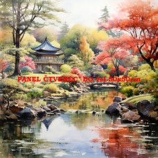 Látkový panel - kolekce JAPONSKÁ ZAHRADA 610-25