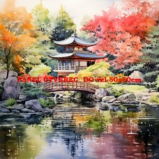 Látkový panel - kolekce JAPONSKÁ ZAHRADA 610-26