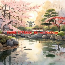 Látkový panel - kolekce JAPONSKÁ ZAHRADA 610-35