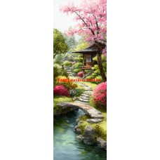 Látkový panel na záložku kolekce JAPONSKÁ ZAHRADA  610-38