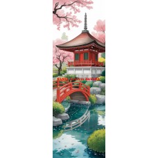 Látkový panel na záložku kolekce JAPONSKÁ ZAHRADA  610-47