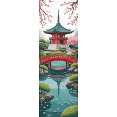 Látkový panel na záložku kolekce JAPONSKÁ ZAHRADA  610-48