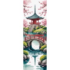 Látkový panel na záložku kolekce JAPONSKÁ ZAHRADA  610-49