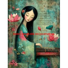 Látkový panel kolekce JAPONSKÁ ZAHRADA 610-59