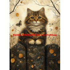 Látkový panel  kolekce KOČIČÍ  SVĚT  618-35