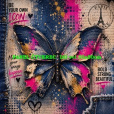 Látkový panel kolekce DENIM POP ART GRAFFITI 619-120