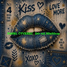 Látkový panel kolekce DENIM POP ART GRAFFITI 619-99