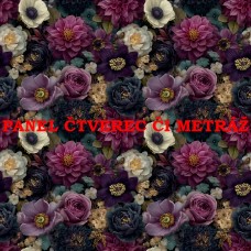 Látkový panel  či metráž kolekce MIDNIGHT GARDEN 621-2