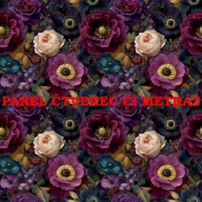 Látkový panel  či metráž kolekce MIDNIGHT GARDEN 621-3