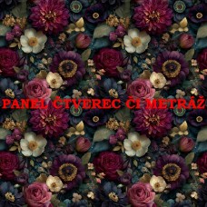 Látkový panel  či metráž kolekce MIDNIGHT GARDEN 621-5